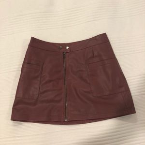 Vegan leather mini skirt